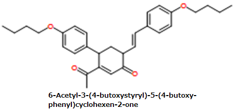 CAS#6-Acetyl-3-(4-butoxystyryl)-5-(4-butoxy- phenyl)cyclohexen-2-one